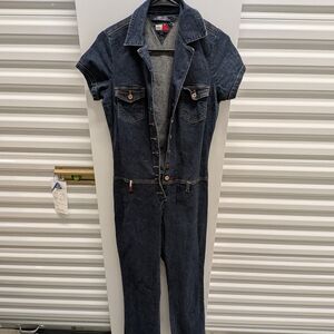 Vintage VTG Tommy Hilfiger Women Dark Denim Jumpsuit